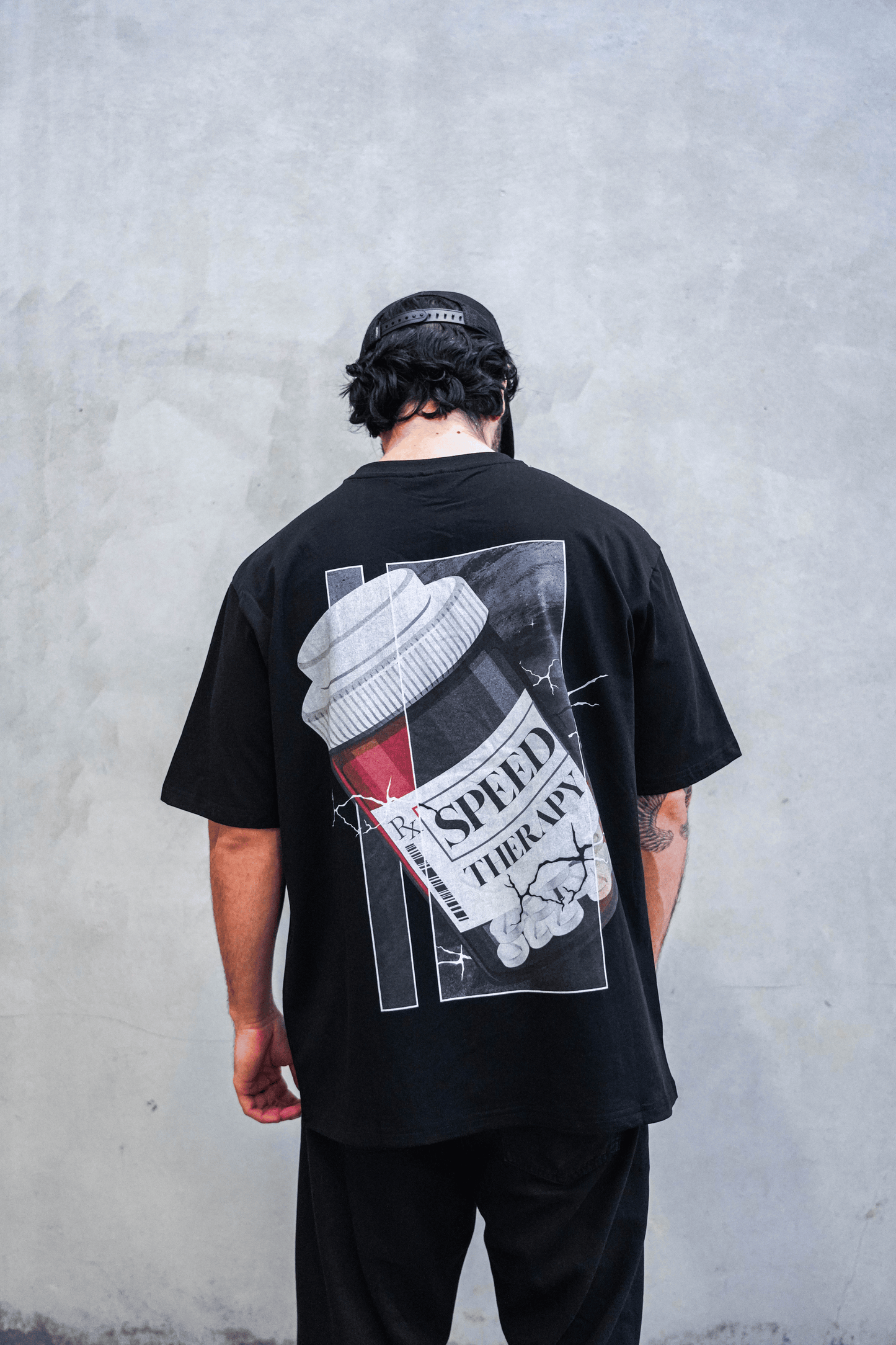 "SPEED THERAPY" T-SHIRT - BLACK