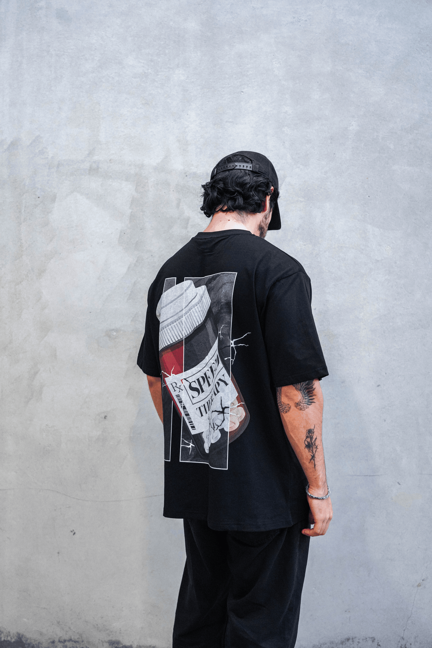 "SPEED THERAPY" T-SHIRT - BLACK