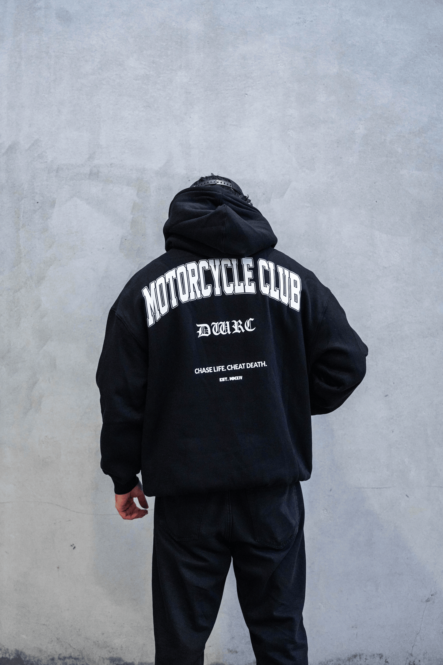 "MOTORCYCLE CLUB" HOODIE - BLACK